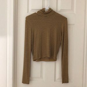 Forever 21 Stretch Striped Turtleneck